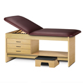 Clinton Treatment Table with Stool, Laminate Dark Cherry, Royal Blue 9133-30-1DC-3RB